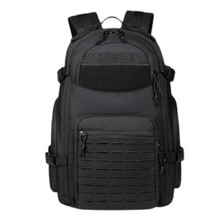 MUSI 大容量多隔層設計 耐磨防水 戶外運動登山健行, 黑色, 1個