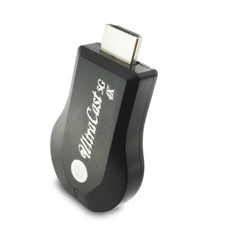UltraCast 四核心雙頻5G無線HDMI影音鏡像器 4K影音真享樂 全自動連接 附贈四大好禮, 1套, 黑