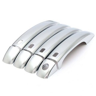 호환 문 손잡이 외캐치 커버 도어 캐치 카본 크롬 자동차 도어핸들 스티커 아우디 Q5 2008 2009 2010 2011 2012 2013 2014 2015 2016 악세서리, silver handle