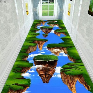 착시매트 복도 트릭아트 싱크홀 거실 흑백 카페트 시각