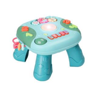 多功能嬰幼兒學步車玩具 帶音樂和互動遊戲 幫助寶寶學習走路 綠色, 綠色學習桌