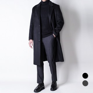 디아웃핏 남자 겨울코트 헨리 롱 울 싱글코트 따뜻한 프리미엄울소재 누빔안감 고급 빅사이즈 캐시미어 남성