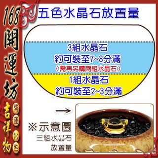 168開運坊 鶯歌陶瓷聚寶盆 (含五色石 五帝錢 元寶 招財符) 淨化/開光/擇日, 棕色, 1套