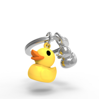 【Metalmorphose/MTM】小黃鴨鑰匙圈 比利時鑰匙圈 質感鑰匙圈 造型鑰匙圈 可愛小物 禮物 交換禮物, 1個