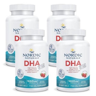 노르딕 내추럴스 DHA 엑스트라 오메가3 1660mg 60정, 4개