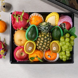 [고급보자기포장] 프리미엄 혼합 제철과일 과일선물세트 명절선물세트, 1세트