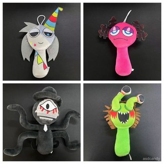 臺灣出貨 節奏盒子公仔Sprunki Plush 遊戲週邊毛絨玩具玩偶布娃娃, 1個, 淡藍,高品質 可組合【節奏盒子】