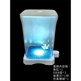 迷你鬥魚缸 桌上型小型魚缸 辦公室桌面生態魚缸, 白色⚠️請先詳閱內文配件及規格, 1個