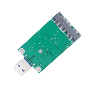 미니 SSD 케이스 mSATA to USB 3.0 하드 드라이브 어댑터 외장 솔리드 스테이트 디스크 30*30/50 지원, 02 Green
