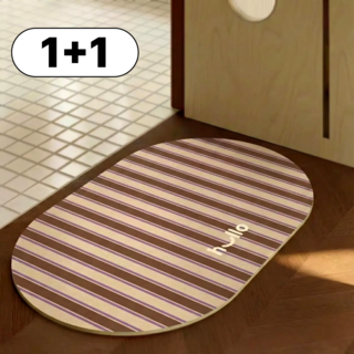 프렌델리 빨아쓰는 팝 빈티지 감성 규조토 발매트 1+1, 2개, 12.크림베이지