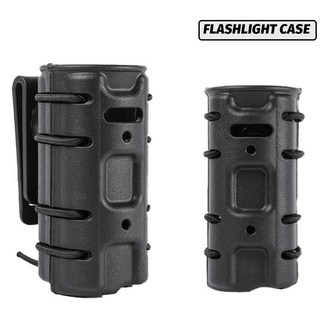 전술 벨트 스프레이 손전등 홀더 배턴 홀스터 회전 클립 야외 호신용품 케이스, 1개, Color: 4. FlashLight