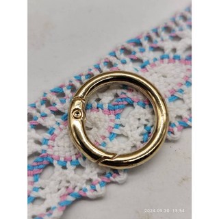 彈簧圈 彈簧扣 活動圈 多色烤漆 合金圈 手機吊繩扣 裝飾扣 愛心手工材料, 1個, 金色 彈簧圈, 金色