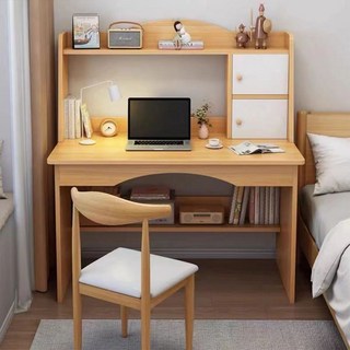 E家工廠 電腦桌辦公桌 簡約現代風 寬敞桌面易收納多功能工作桌, 144-KC書桌80公分（賽杉木）