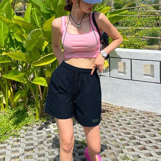 남녀공용 썸머 비치 반바지 6color / FREE~XL 빅사이즈 수영복 래쉬가드 해변 숏팬츠 트레이닝 커플바지 비치웨어 워터팬츠, 블랙