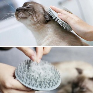 실리콘 애완 동물 브러시 고양이 빗 강모 헤어 디탱글러 도구 마사지 목욕 강아지 그루밍, 기본, 1개