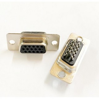 佑齊企業 iCmore D型接頭 VGA15P 三排焊線式 母頭 D-SUB接頭 -10入/包 (含稅), 1個