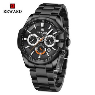 새로운 디자인 REWARD VIP 비즈니스 남성용 손목 시계 크로노 그래프 발광 스포츠 시계 남성용 방수 스테인레스 스틸, 1개
