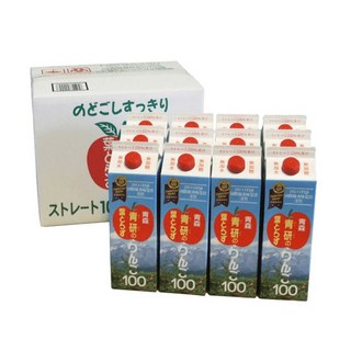 青森研 蘋果汁 無加糖 無加水 980ml 12入, 12個