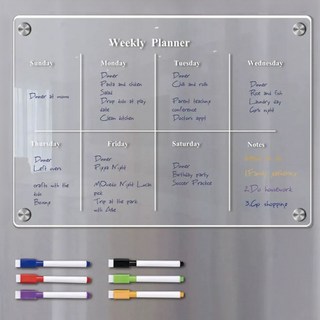 리브썸 자석 아크릴 메모보드 냉장고, 투명 위클리