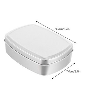 모든 홈 장식 스타일 사용자를위한 2Pcs 금속 주석 컨테이너 사각형 간단한 상자 디자인 여행 비누 케이스