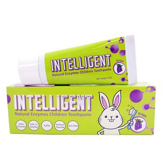 因特力淨 酵素兒童牙膏 40g 安全可吞 無氟牙膏 兒童牙膏 水蜜桃 葡萄 草莓 不含氟 9070 嬰兒牙膏, 1個, 葡萄40g / 9186