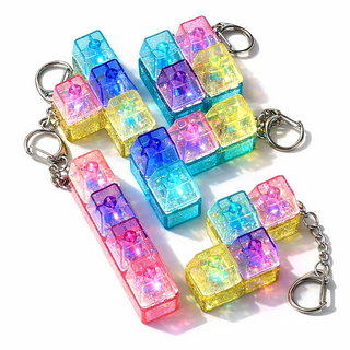 피젯 스피너 틱톡 유행 테트리스 딸깍이 키보드 키링, 테트리스 딸깍이 5개모음전, 1개