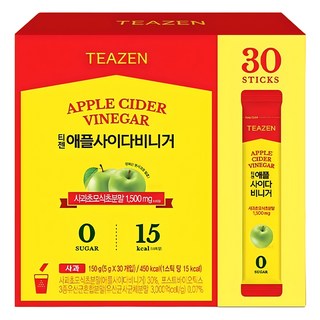 TEAZEN 茶禪 蘋果醋隨身包, 5g, 30條, 1盒