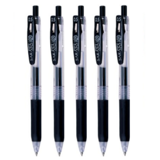 사라사 클립 볼펜 0.5mm, 블랙, 5개