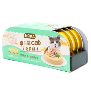 MOKA CAT 摩卡喵 cat主食慕斯杯 6個, 關節保健, 180g, 1組