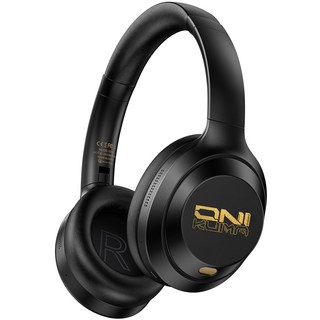 ONIKUMA 블루투스 헤드셋 Pro ANC 노이즈 캔슬링 HIFI 무선 헤드폰 Bluetooth 5.4, GT811, 블랙