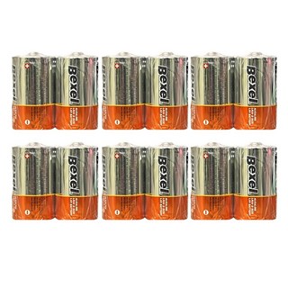 벡셀 알카라인 건전지, D형, 1개, 12개입