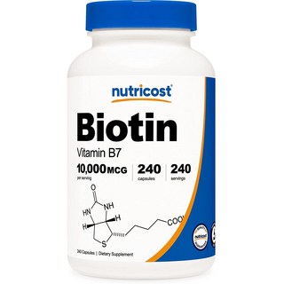 nutricost 維他命B7膠囊 10000mcg, 240顆, 1罐