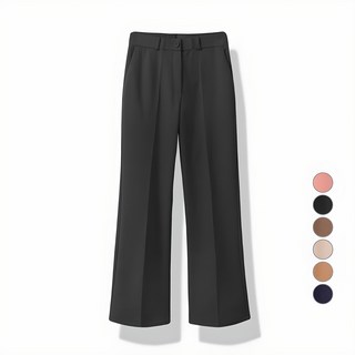 Lemon Soul 女款高彈力起司彈性靴型喇叭鬆緊短西裝褲