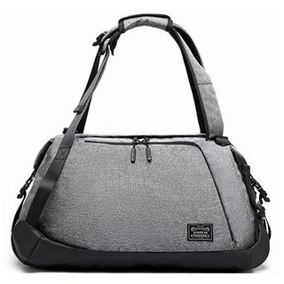 韓版三用大容量後背包，多功能運動健身包，旅行斜背包，時尚輕便單肩包, 灰色, 1個