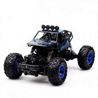 專業高速四驅甩尾遙控越野車 超大合金搖控大腳遙控汽車, 1個, 藍色大腳怪28cm, 蓝色
