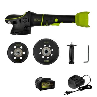 OLIMA DAC 15 PRO 無線雙動拋光機 汽車美容拋光打蠟機 附檢查燈 六段調速, DAC15 PRO+40A電池+充電器