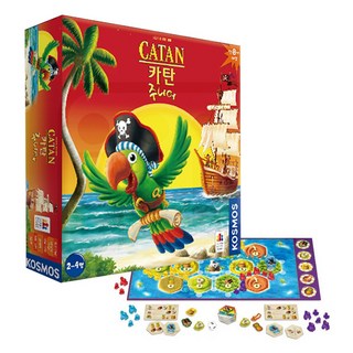 코리아보드게임즈 카탄 주니어 2~4인용 명작 전략 협동 캠프 만들기 거래 교역 빌딩 주사위, 1개