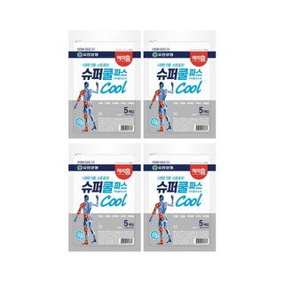 유한양행 [본사직영] 해피홈 슈퍼쿨파스 카타플라스마 5매, 4개