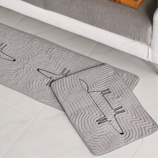 면누빔 길이긴바닥 발매트 주방 거실용 러그 카페트 모던스타일, 발매트-그레이, 1개