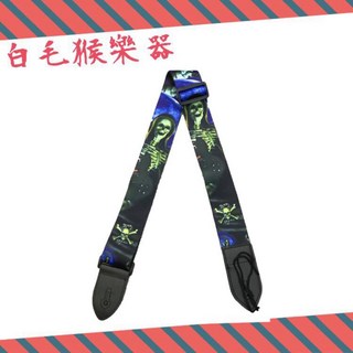 白毛猴樂器 死神骷髏頭 吉他背帶, 1個