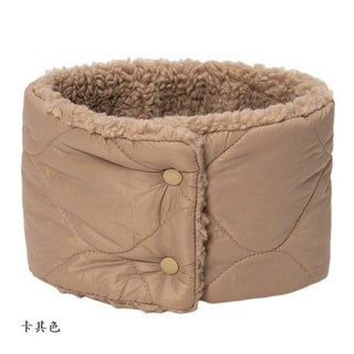 按扣式保暖圍脖 戶外防寒加厚脖套 防風防水絨毛圍巾 多色選擇