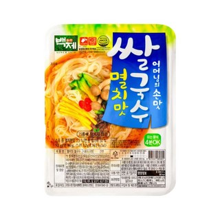 百濟 싹스리 鯷魚湯麵 (멸치맛) Q彈麵條 即食方便麵, 92g, 1個