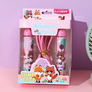 兒童跳繩熱賣 卡通兒童跳繩 文具套裝禮盒 小學生用品禮物 六一禮品幼兒園畢業獎品, 動物, 1個