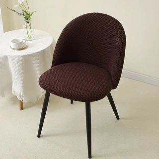 1/4개 벨벳 곡선형 소형 암체어 커버 스트레치 다이닝 탈부착 가능 방오 시트 가정 사무실, 01 1pc, 05 A8 chair cover