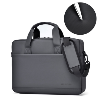 루비바 스크래치 방지 패브릭 프리미엄 기능성 노트북 가방 데일리 파우치, 그레이
