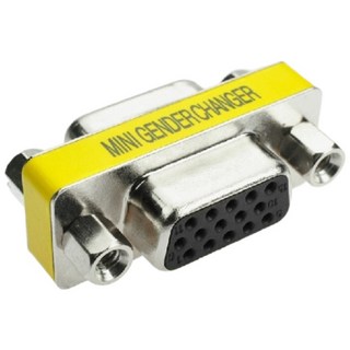 VGA D-SUB 15PIN 母對母 轉接頭 直通頭 連接頭 - 電腦螢幕訊號延長必備, 1個, VGA 15孔