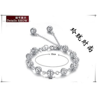 韓版925純銀鏤空球手鏈 現貨速發