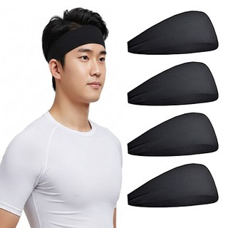 렌버핏 일단달려 기능성 스포츠 헤어밴드 4P