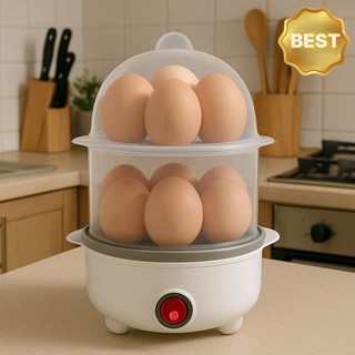 바모즈 계란찜기 간편하게 채소찌기 계란삶기 다양하게 활용, 우유니 화이트