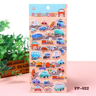 萱寶媽咪baby童裝館 聖誕節泡泡貼3D立體水晶寶石貼紙，閃亮燙金鑽石裝飾，多款動物交通工具造型泡綿立體貼紙, 031-FP022泡綿貼紙